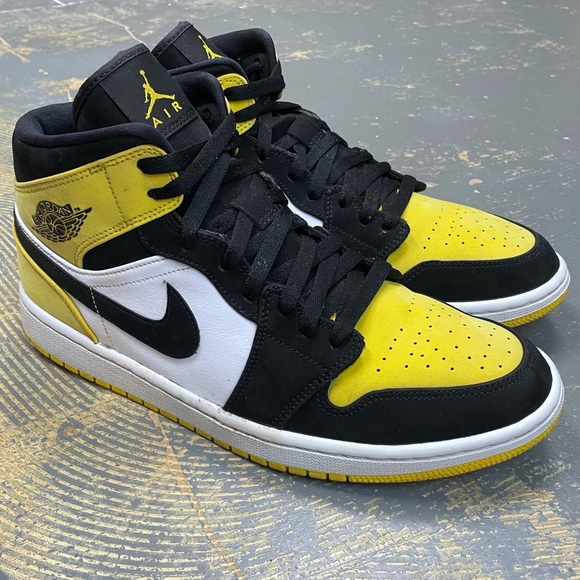 Nike Jordan 1 Mid SE Lakers 852542-071 Yellow Toe 10.5 - Picture 7 of 10